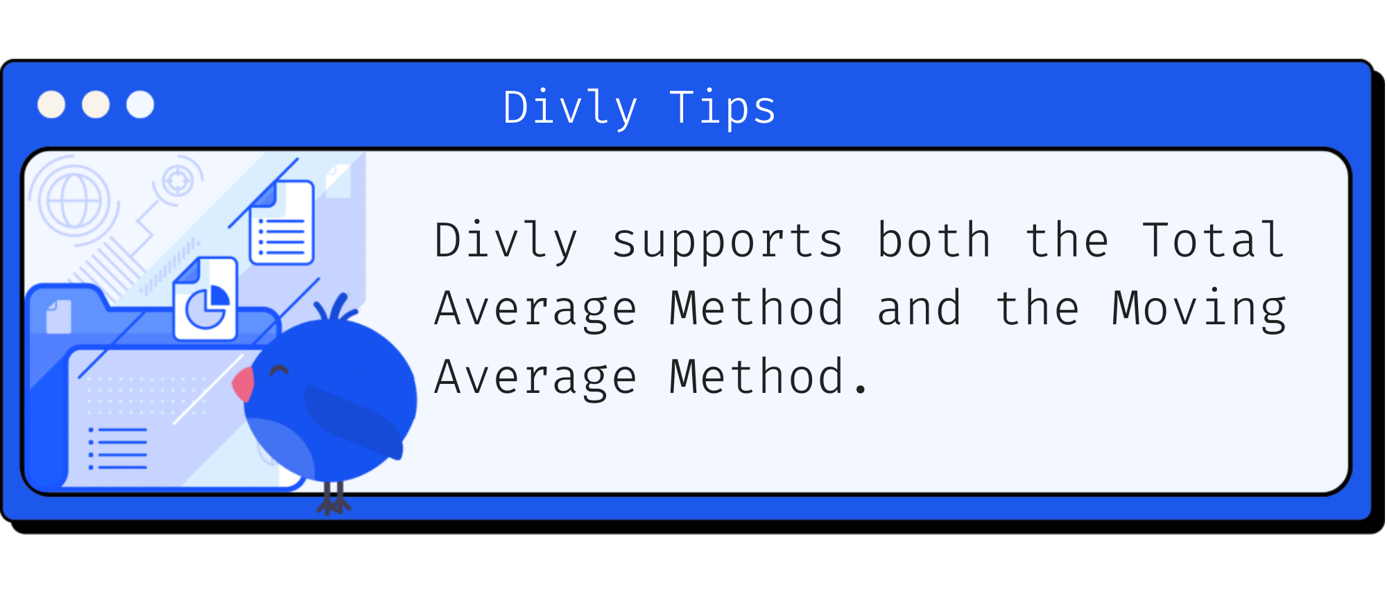 Divly supports both the total average method and the moving average method for cryptocurrency tax